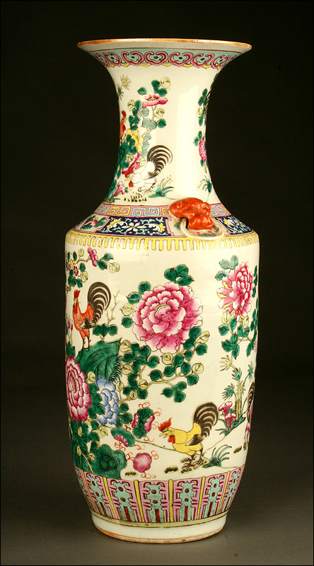 TBUDAR Jarrón de cerámica de 17.5 pulgadas de porcelana china pintada a  mano, florero grande de flores chinas para dormitorio, sala de estar