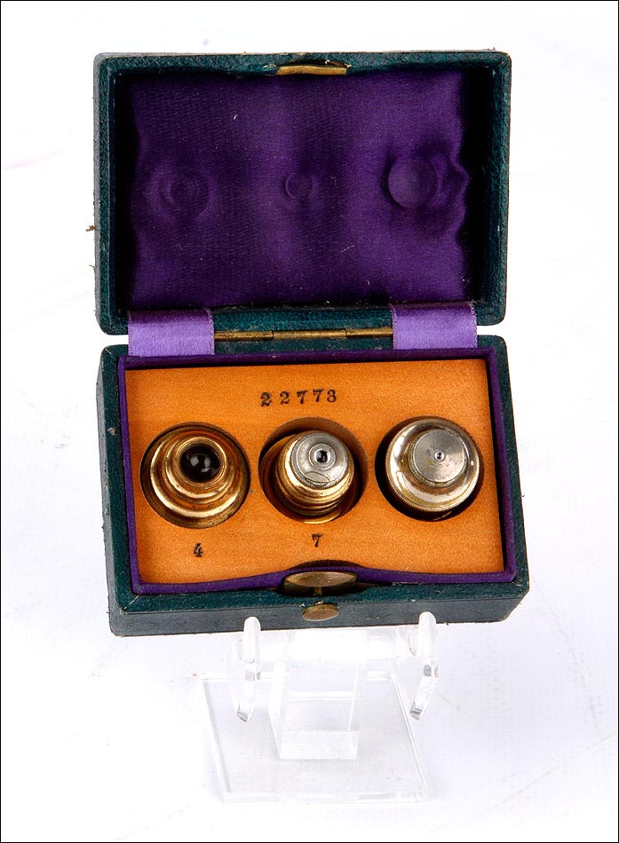 lentes antiguas para microscopio