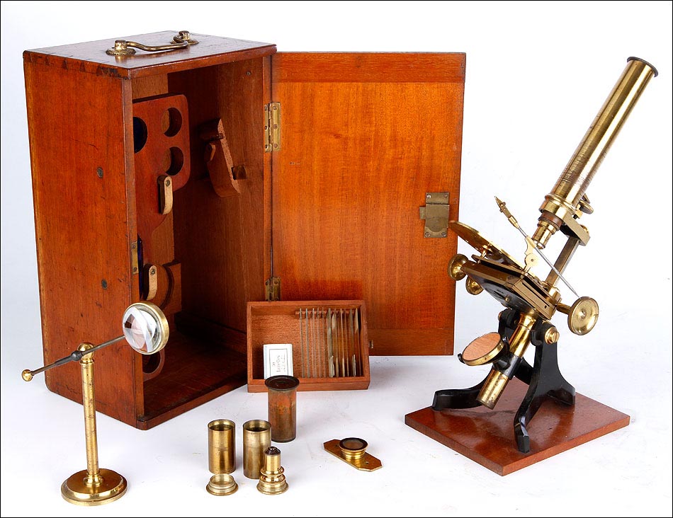 microscopio compuesto antiguo