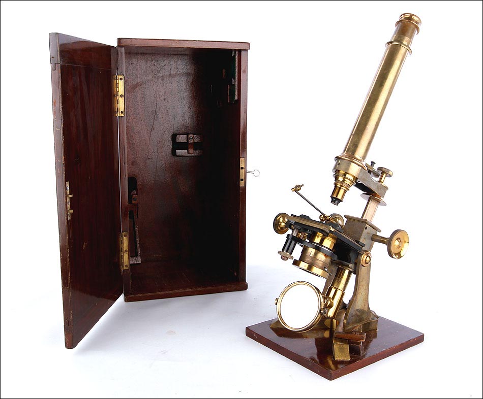 Microscopio Monocular Antiguo Anderson & Sons
