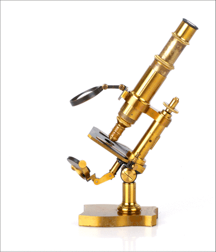 Antiguo Microscopio Francés Nachet. Muy Completo. Francia, Circa 1870