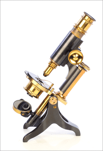 Microscopio Compuesto inglés Antiguo