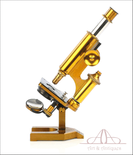 Antiguo Microscopio R & J Beck. Inglaterra, Circa 1890