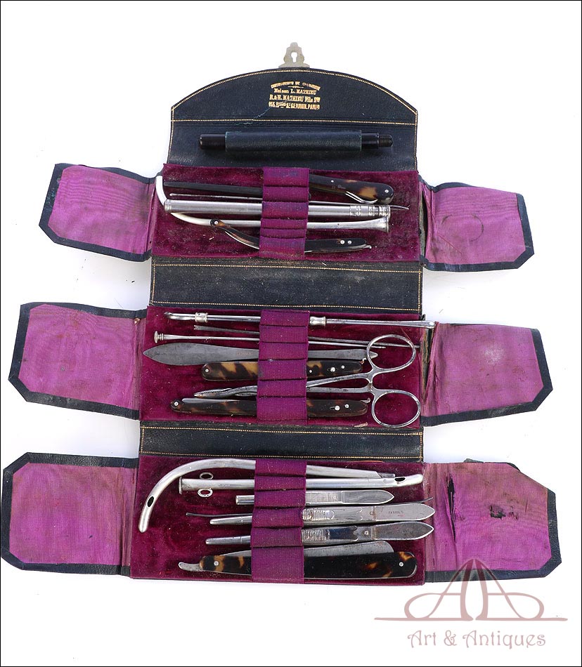 Antigua Cartera de Cirugía de la Casa Mathieu. Francia, Circa 1900