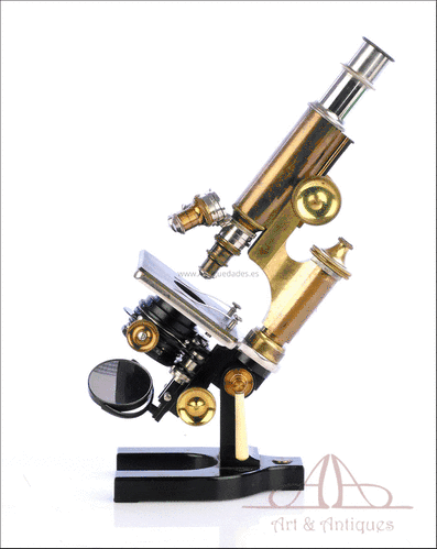 Antiguo Microscopio Bausch & Lomb. Alemania, 1900