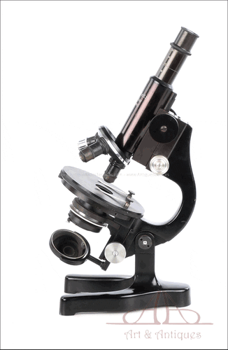 Antiguo Microscopio Leitz. 2ª Guerra Mundial. Alemania, 1944