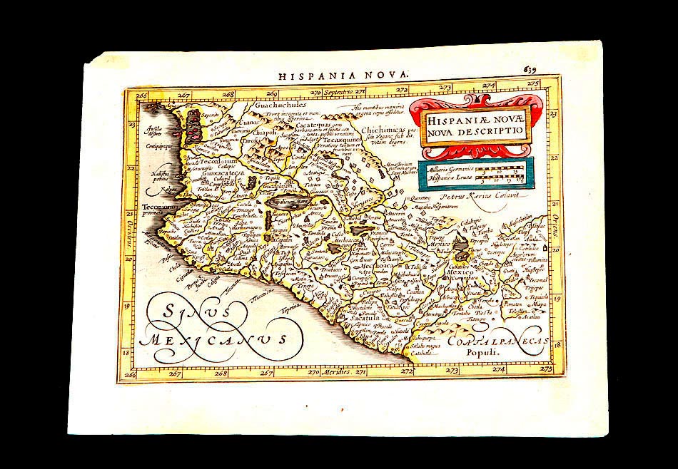 Antiguo Mapa de México (Hispania Nova), 1628