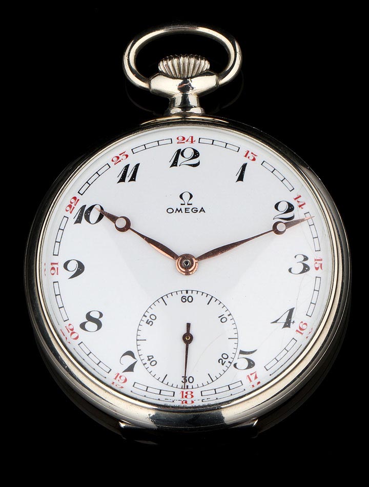 Reloj de Bolsillo Marca Omega, Fabricado en Suiza en los Años 30. Funcionando Nuevo