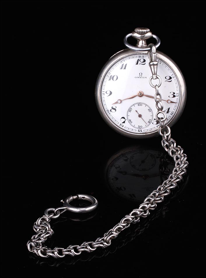 cadena de plata para reloj de bolsillo