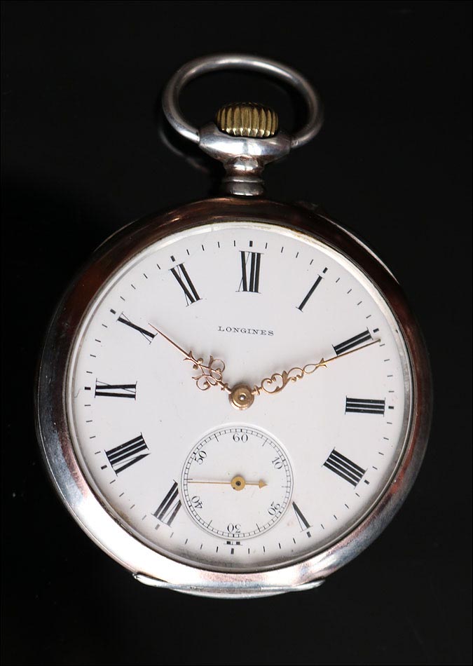 Reloj de Bolsillo Longines de Plata Maciza. Lepine. Alemania,