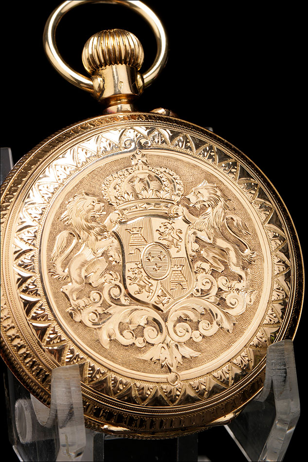Antiguo Reloj de Oro de 18K. Escudo Real. Habana - Suiza.