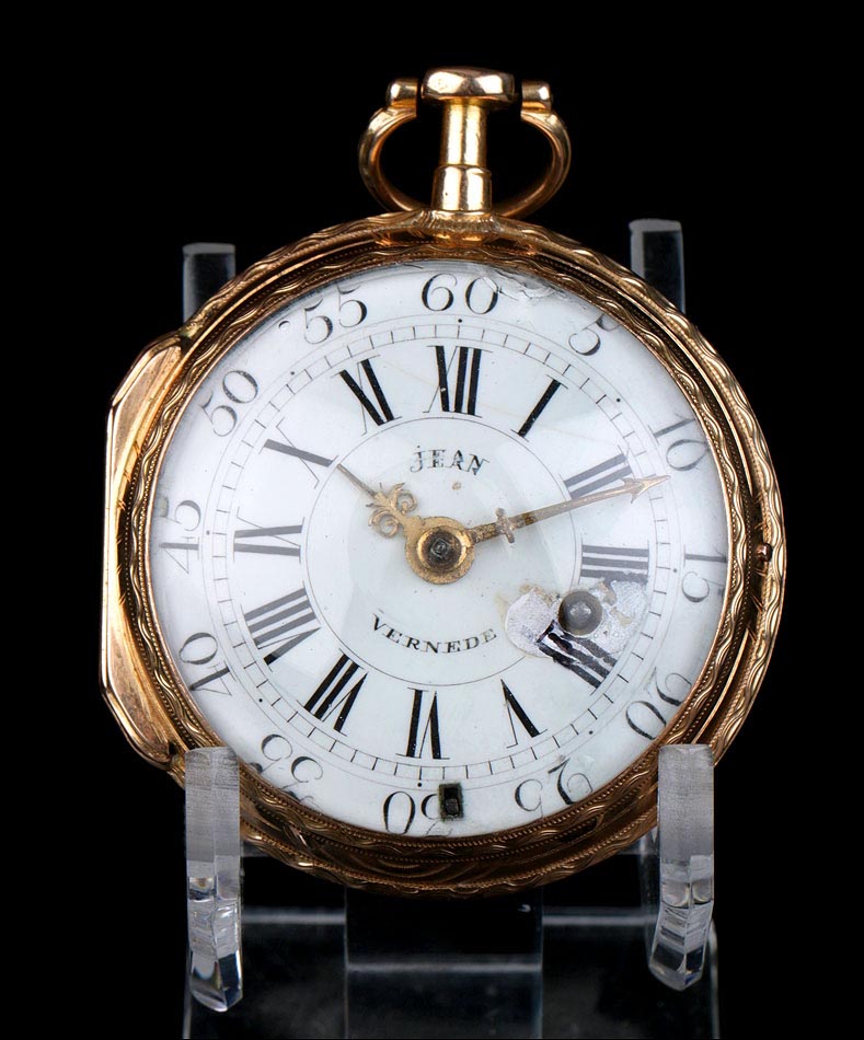Antiguo Reloj Catalino de Bolsillo. Oro de 18K. Jean Vernede. Francia, 1790
