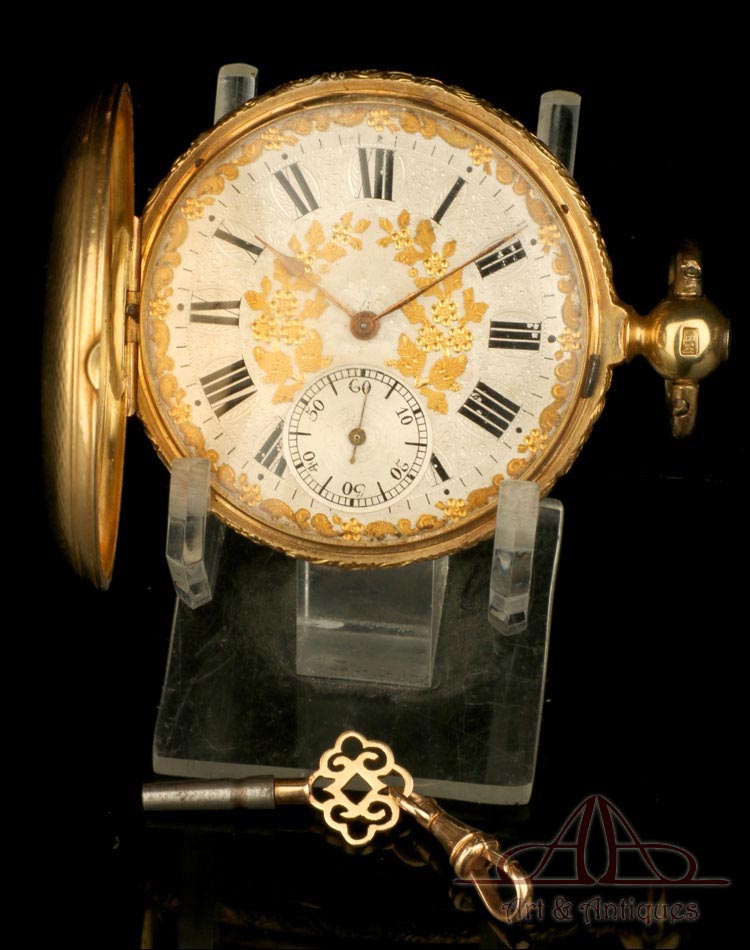 desvanecerse Aplastar Cuña Antiguo Reloj de Bolsillo Ingles French Royal Exchange. Oro 18K.  Inglaterra, 1842