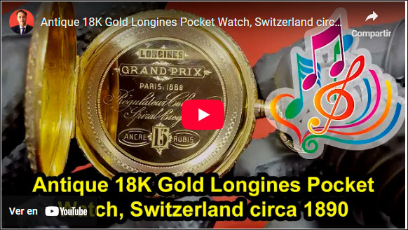 Antique 18K Solid Gold Longines Pocket Watch, Switzerland circa