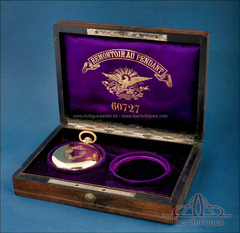 Antiguo Reloj de Bolsillo FIX Oro de 18K con Sonería a Minutos. Suiza, circa 1915