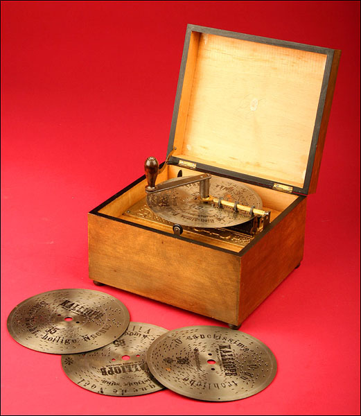 Bonita Caja de Música Alemana Kalliope, principios del siglo XX.