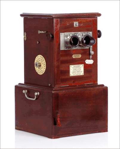 Antiguo Estereoscopio Automático Le Taxiphote. Completo. Francia 1900