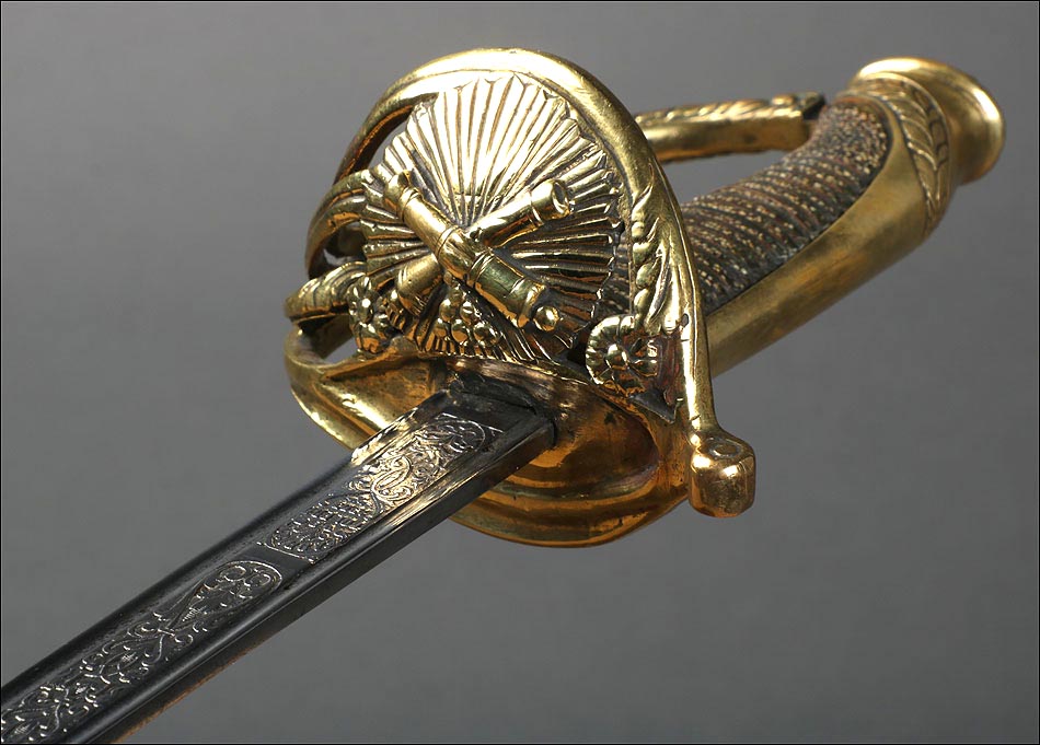 Sable de Oficial de Artillería Antiguo. Modelo 1862. España, 1903