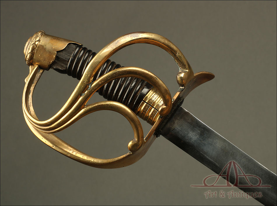 Antiguo Sable de Oficial de Artillería. Hacia 1850. España