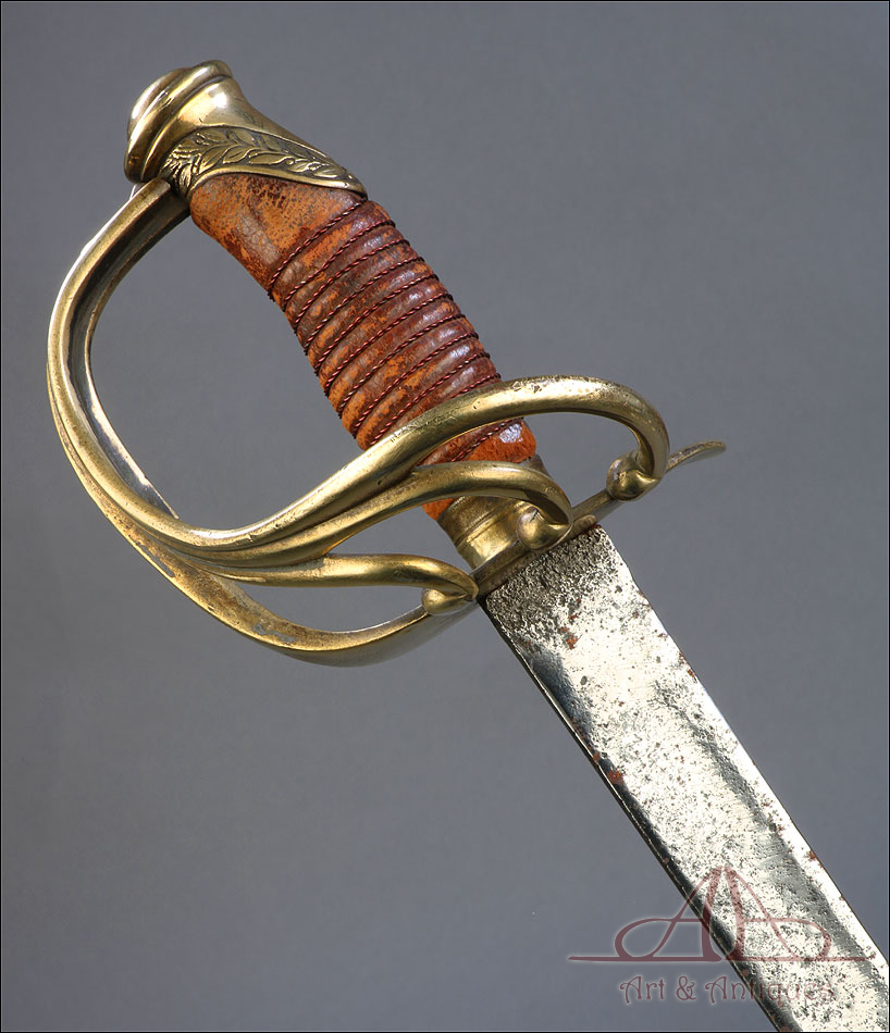 Antiguo Sable Español para Oficial de Artillería, Mod. 1842. Ibarzábal.