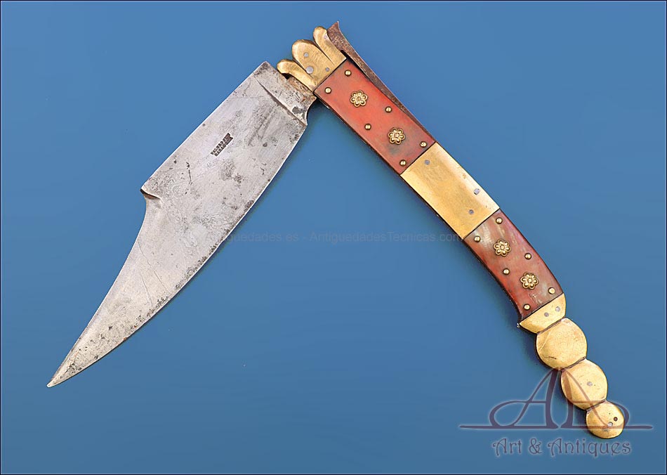 Antigua Navaja Española Valero Jun Zaragoza Siglo XIX