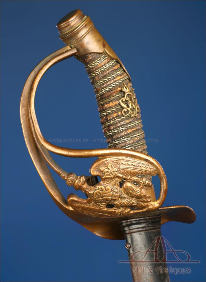Antigua Espada Prusiana de Oficial de Infantería. M. 1889.