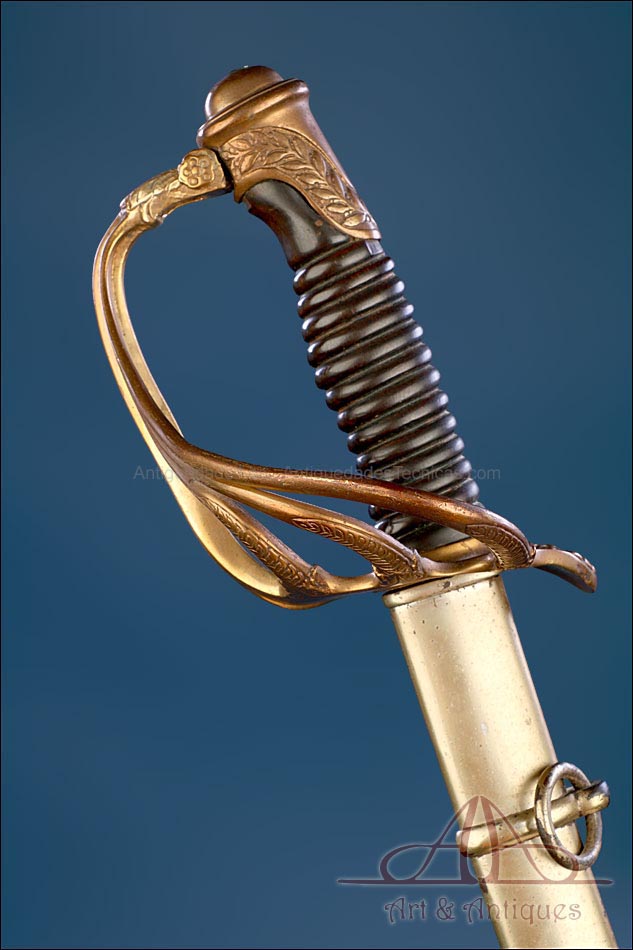 Antiguo Sable Mod. 1822. Oficial de Artillería Montada. Francia, S. 19