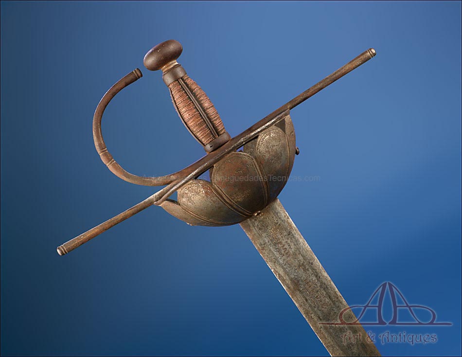 Antigua Espada de Taza. Herman Keisserr. Alemania, Circa 1620