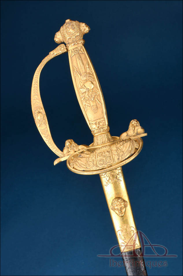 Espada antigua de diplomático español o de embajador fechada en 1838