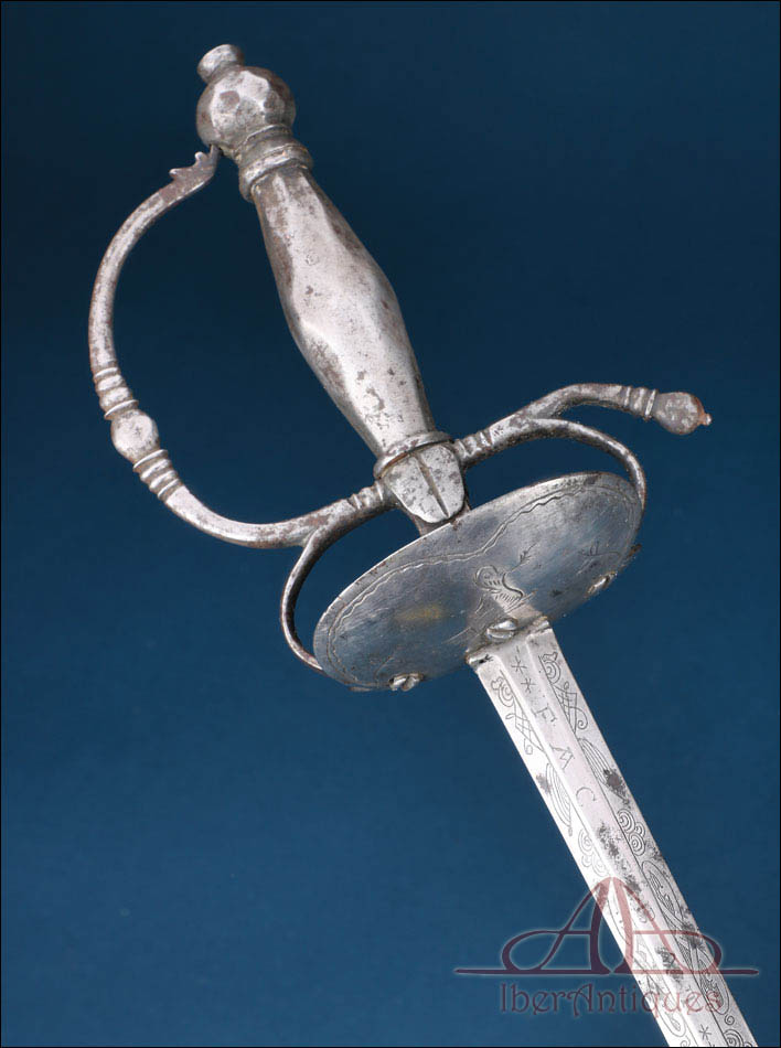 Espada de conchas antigua, España S. XVII-XVIII