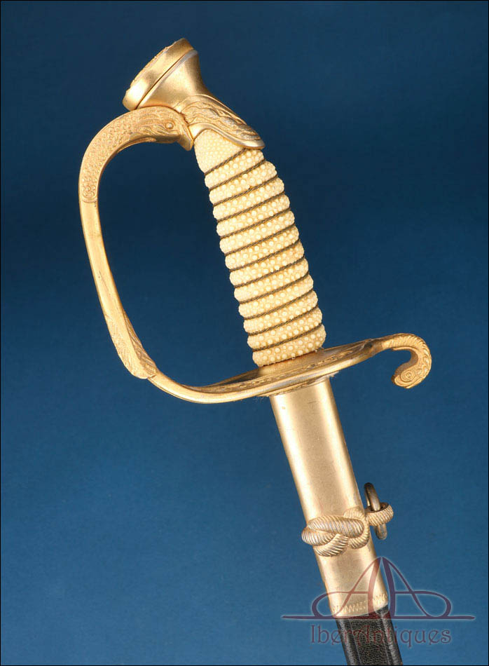 Sable oficial US Navy modelo 1852 Toledo España c.1970