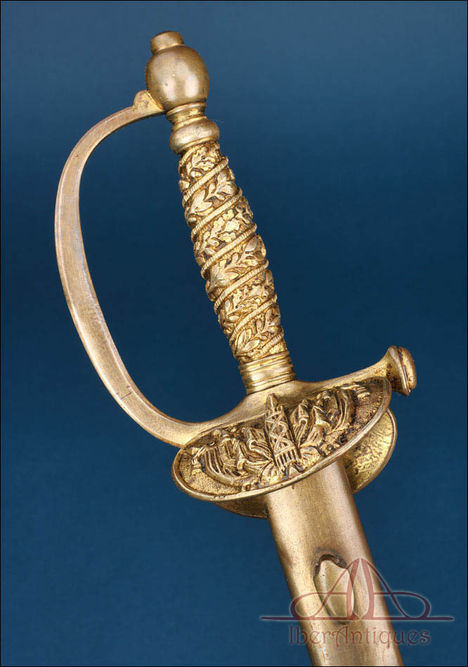 Antigua espada francesa Justicia Militar modelo 1853. Francia circa 1870