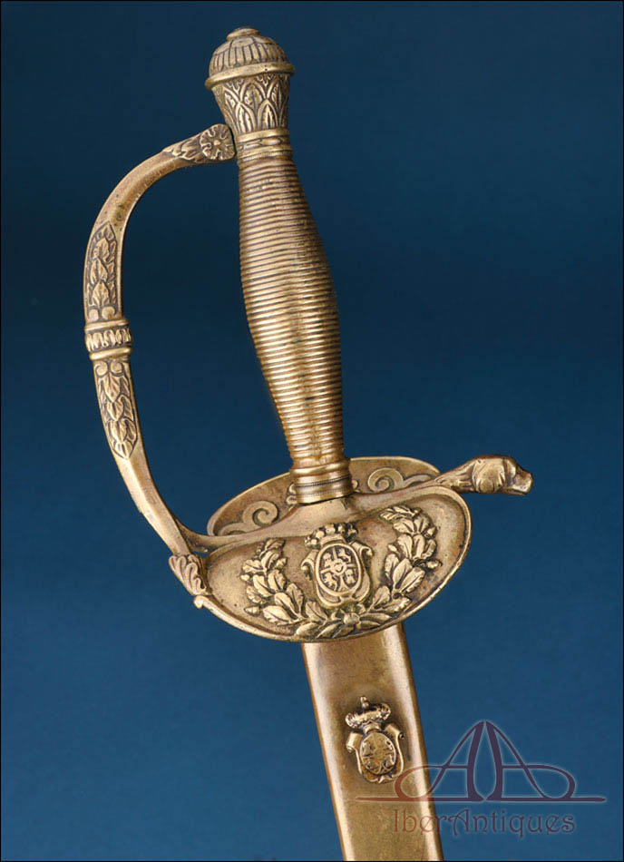 España. Antigua Espada de Oficial de Infantería. Modelo 1867