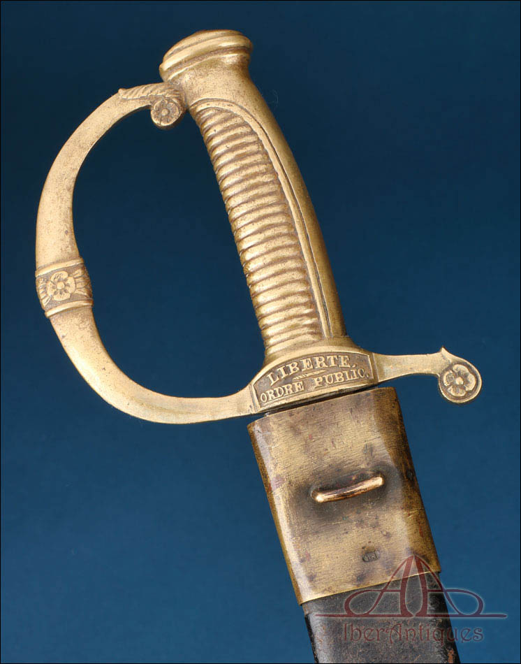 Antiguo Sable Briquet de la Guardia Nacional. Circa 1830-1848. Francia