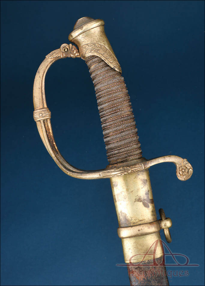 Antiguo Sable de Oficial de Infantería. Modelo 1821. Francia