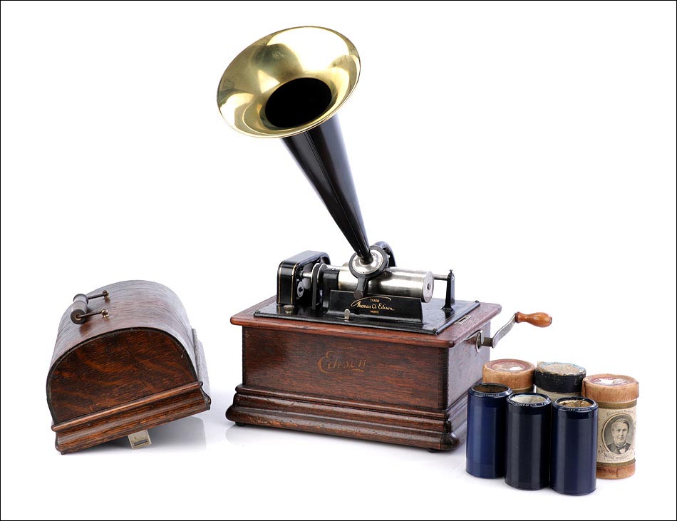 Antiguo Fonógrafo Edison Standard Modelo E. USA, 1898