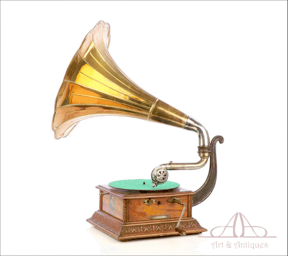 Antiguo Gramófono Pathé Pathephone Nº 4. Francia circa 1920