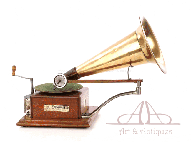 Gramófono Berliner Antiguo New Style. Inglaterra, Circa 1905