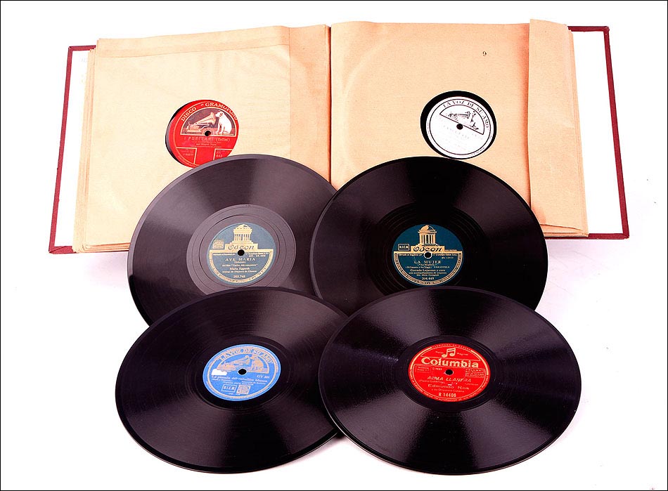 Discos de Piedra para Gramófono de 78 rpm - Musica Clásica y Popular