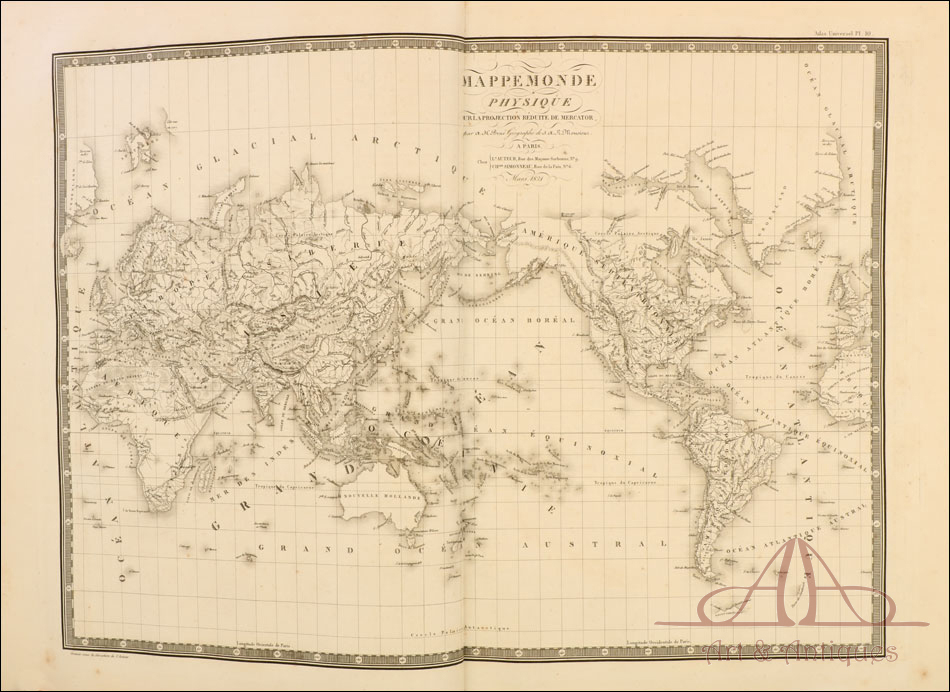 Atlas Antiguo Tamaño Gran Folio. Francia, Circa 1820