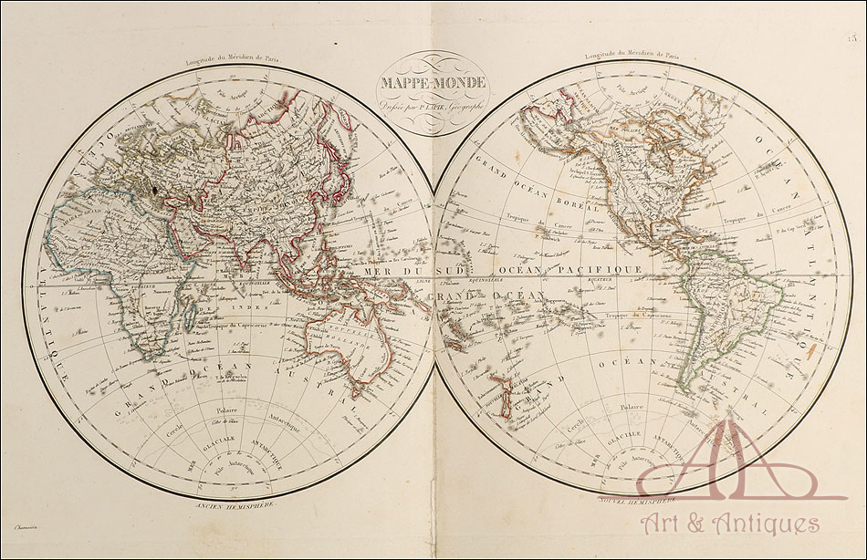 Antiguo Atlas con 42 mapas. Gran Folio. ¡Album Completo! 1824