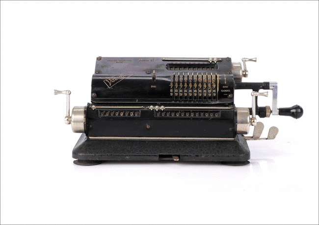 Antigua Calculadora Mecánica Vaucanson Modelo B