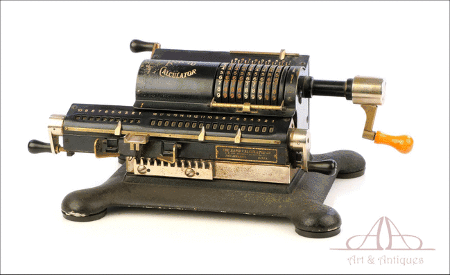Calculadora Mecánica Antigua Rapid Calculator. USA, Circa 1920