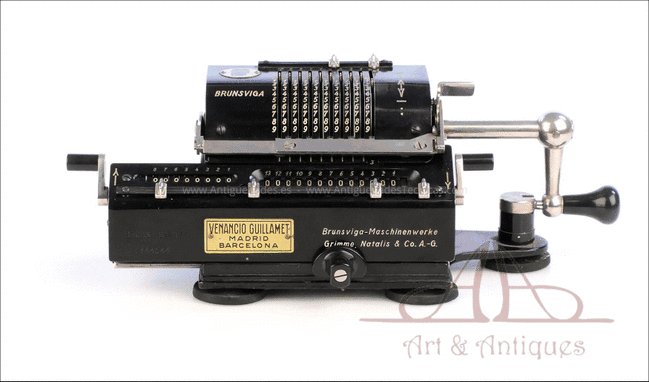 Antigua Calculadora Brunsviga 13 P. Alemania, circa 1930