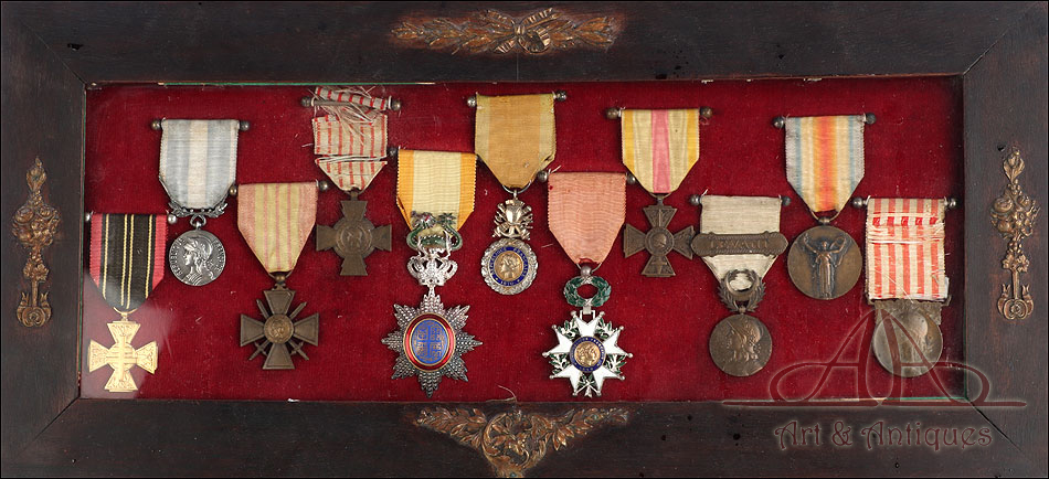 Medallas de un Combatiente Francés en la 1ª y la 2ª GM. Resistencia