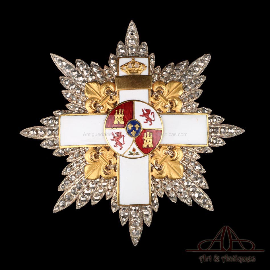 Placa al Mérito Militar Distintivo Blanco. Castells. Alfonso XIII, 1915