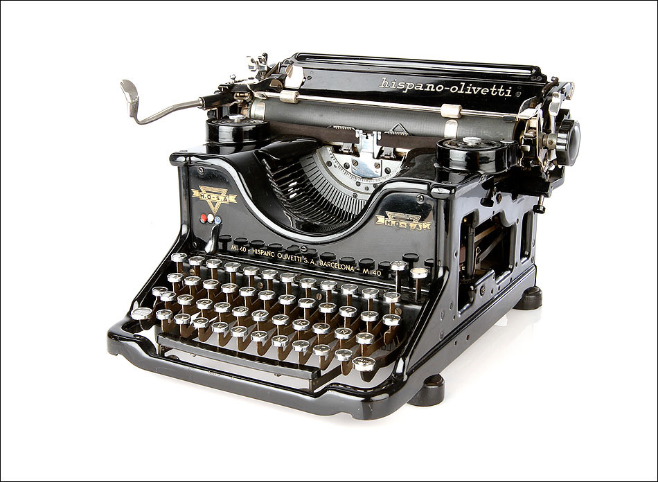 Máquina de Escribir Olivetti M40. Italia, 1.940. Bien Conservada, Funciona  de Maravilla