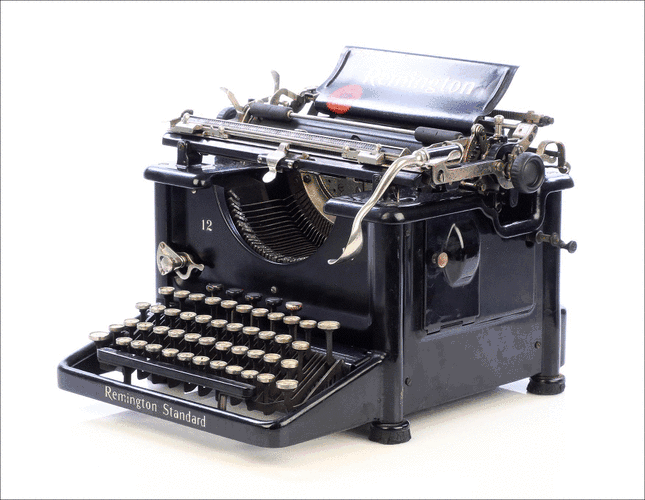Antigua Máquina de Escribir Remington 12. Alemania, 1924