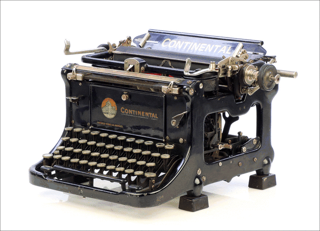 Antigua Máquina de Escribir Continental. Alemania, Años 30