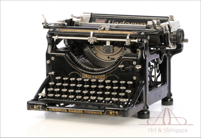 Antigua Máquina de Escribir Underwood 5. USA, 1920